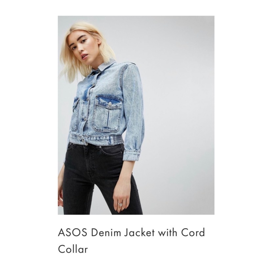 ASOS ACID WAHS 90s jacket with cord collar US4